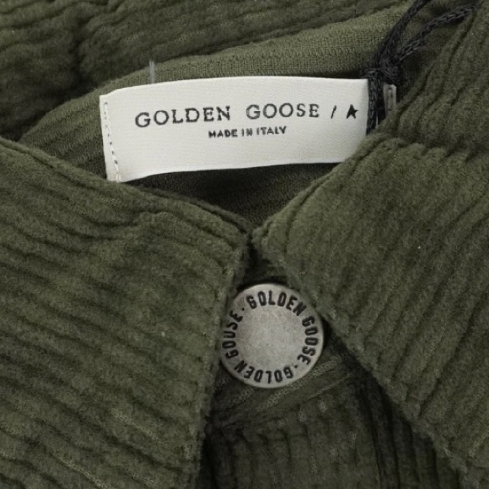 NWT [Golden Goose] Green Long-Sleeve Button-Up Embroidered Corduroy Shirt Kids 6 - Picture 7 of 12